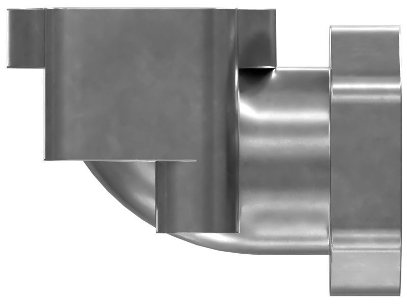 Фланцевый коленчатый патрубок маслопровода, внутренний диаметр 32 мм