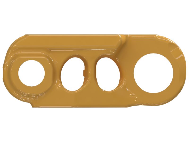 Звено смазываемой гусеницы с принудительным креплением пальцев