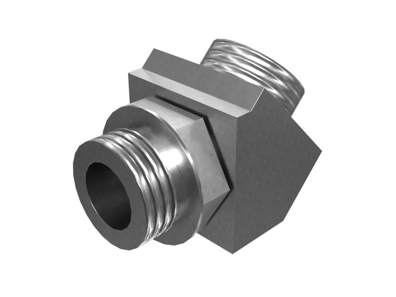 Переходной коленчатый патрубок 45° с ORFS на STOR