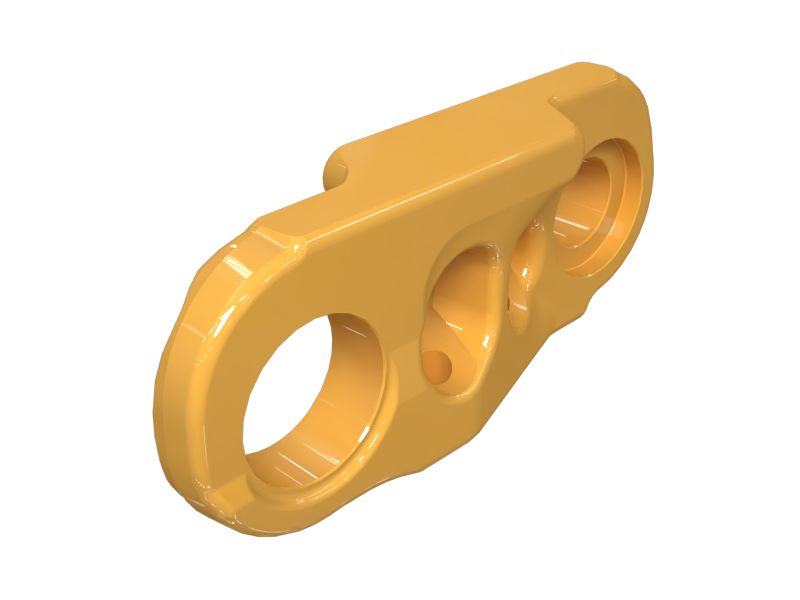 Звено смазываемой гусеницы с принудительным креплением пальцев