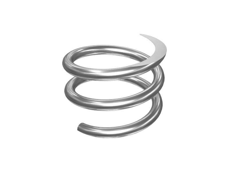 Пружина сжатия свободной длины 8,74 мм