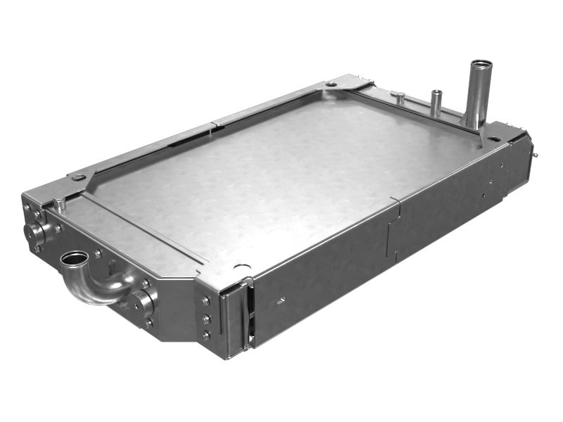 Сердцевина радиатора двигателя со встроенными зигзагообразными ребрами