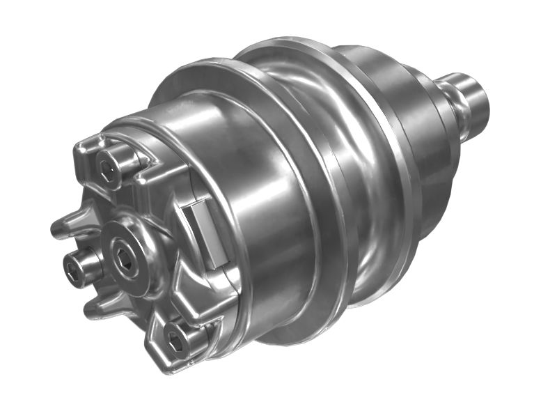 Одноребордный поддерживающий каток гусеничной ленты
