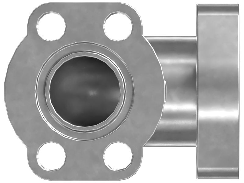 Фланцевый коленчатый патрубок маслопровода, внутренний диаметр 32 мм