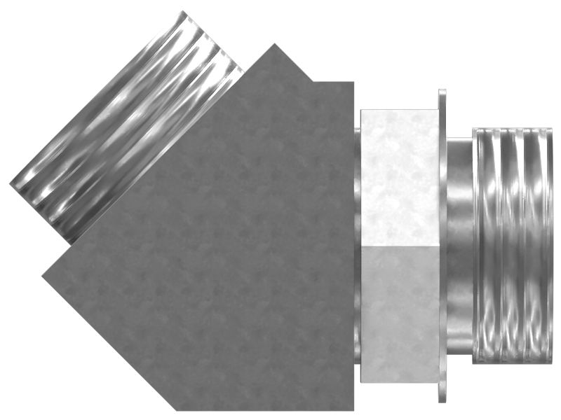 Переходной коленчатый патрубок 45° с ORFS на STOR