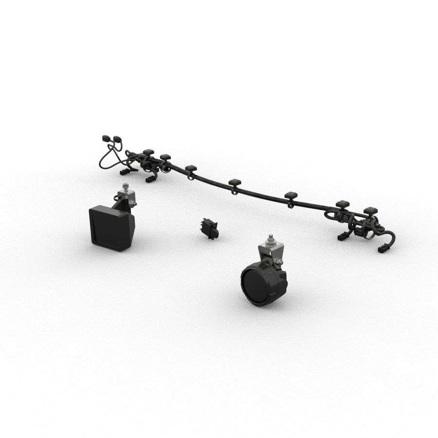 AUXILLARY WORK LIGHTS, 4X HAL AND 4X LED, KIT