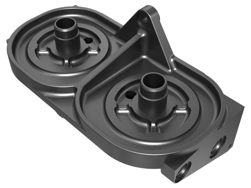 Основание двухтопливного фильтра для навинчиваемых фильтрующих элементов