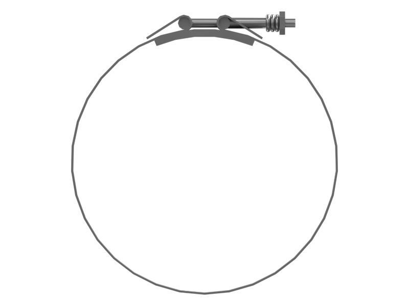 Подпружиненный хомут с Т-образным болтом