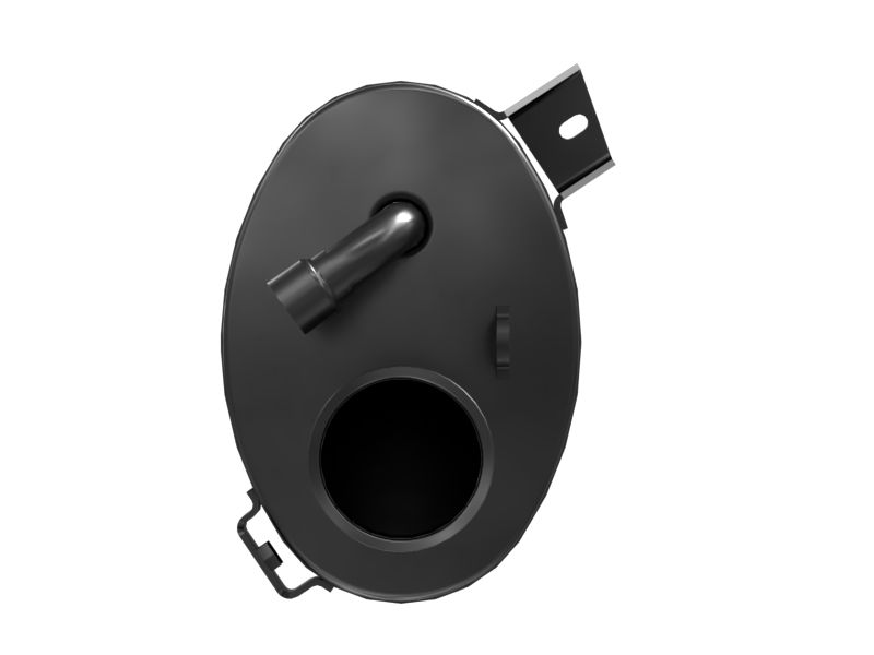 Левый глушитель в сборе