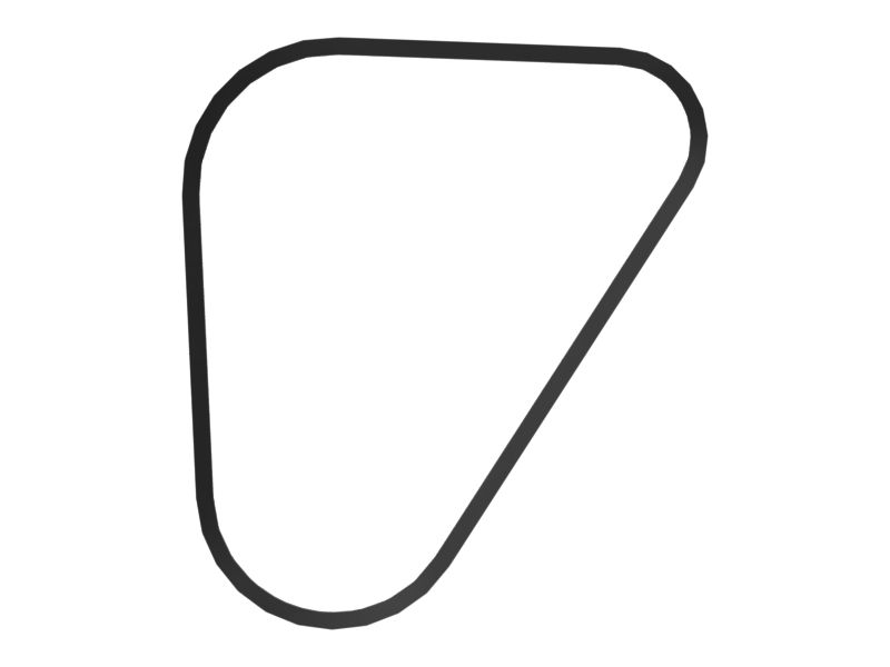 Клиновые зубчатые ремни (набор из 3 шт.)