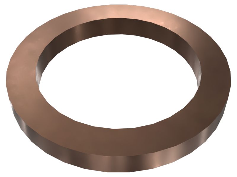 Медная шайба толщиной 1,37 мм