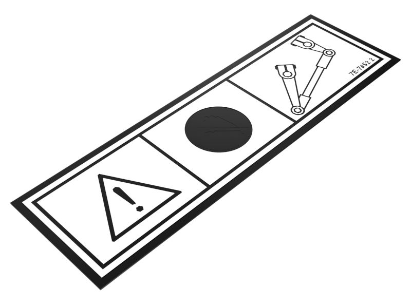 7E-7852: Наклейка с предупреждением