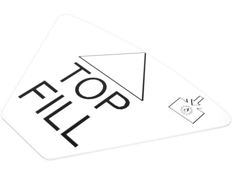 628-4956: Transmission Oil Fill Level Identification Plate