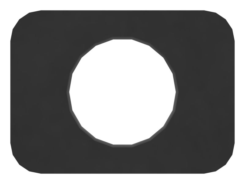 49mm long hollow rectangular spacer