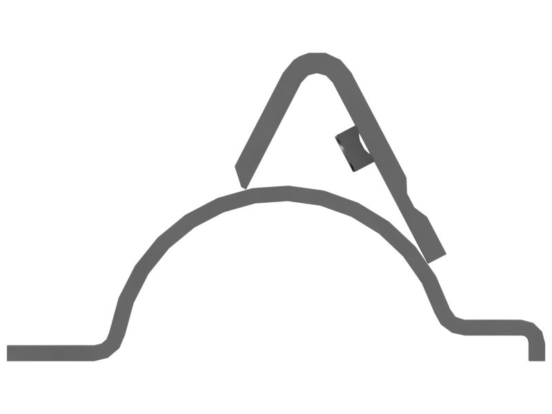 Bucket Cylinder Piping Support