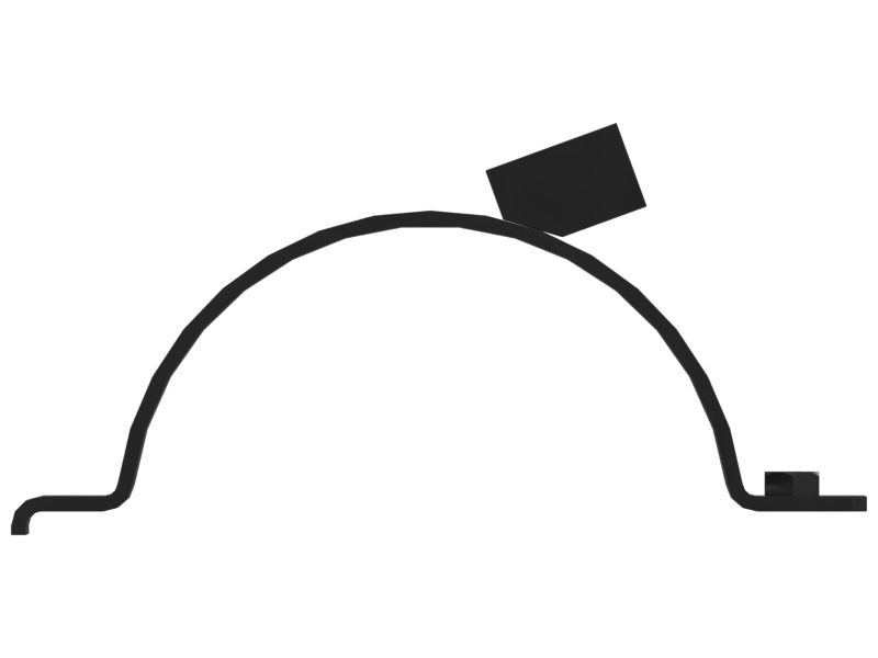 Load Control Stick Cylinder Line Support Clamp