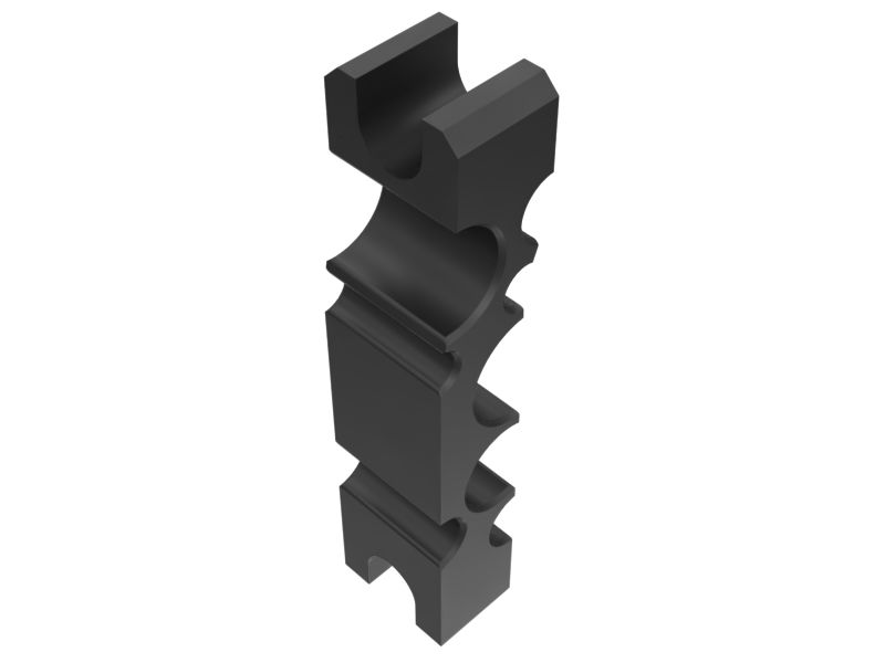 197mm Length Hydraulic Line Mounting Block