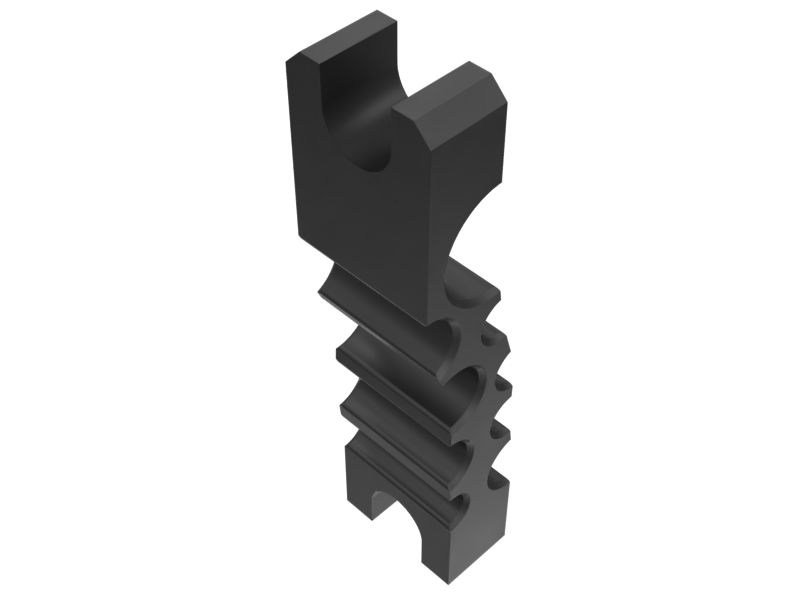 598-0515: 197mm Length Hydraulic Line Mounting Block