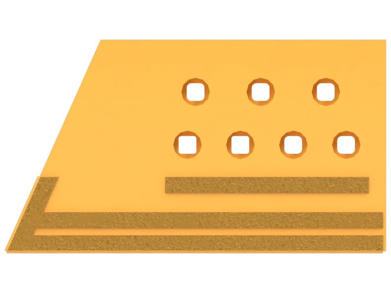 Износостойкая накладка для ровного резания, правая