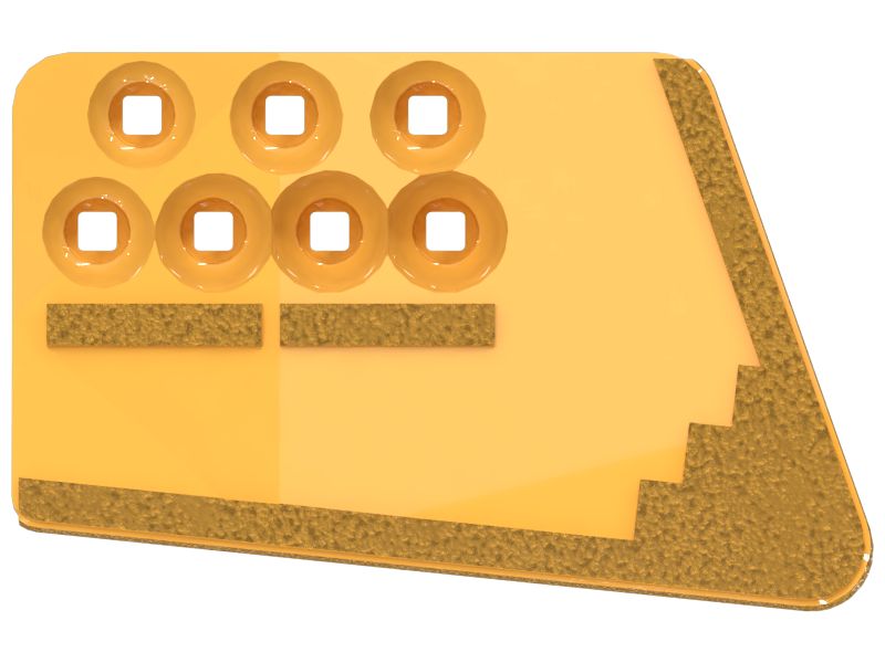 Износостойкий угловой нож с увеличенным сроком службы, левый