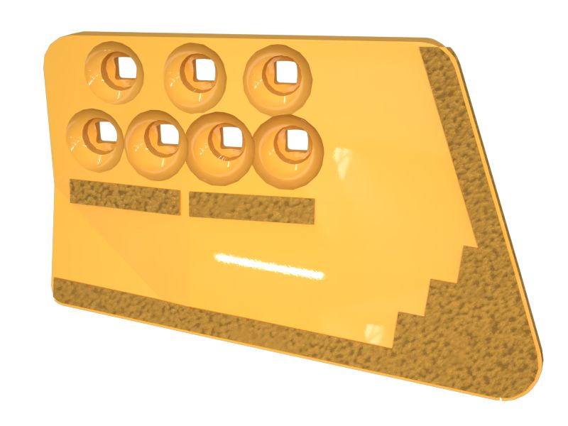 Износостойкий угловой нож с увеличенным сроком службы, левый