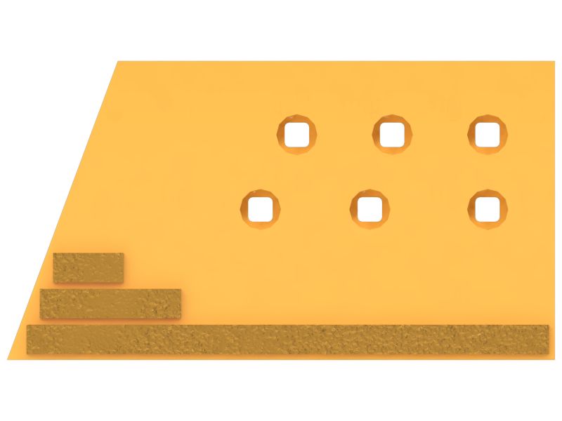 Износостойкая накладка для ровного резания, правая