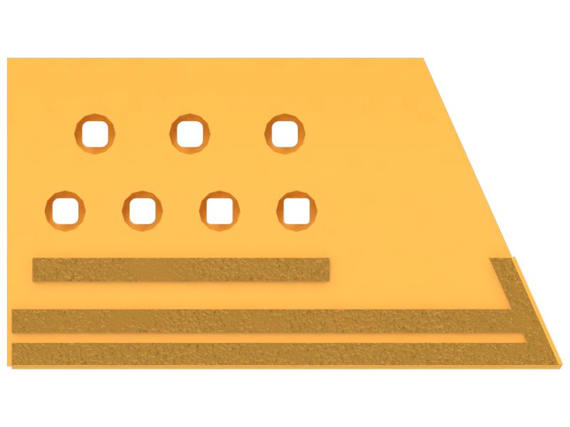 Износостойкая накладка для ровного резания, левая