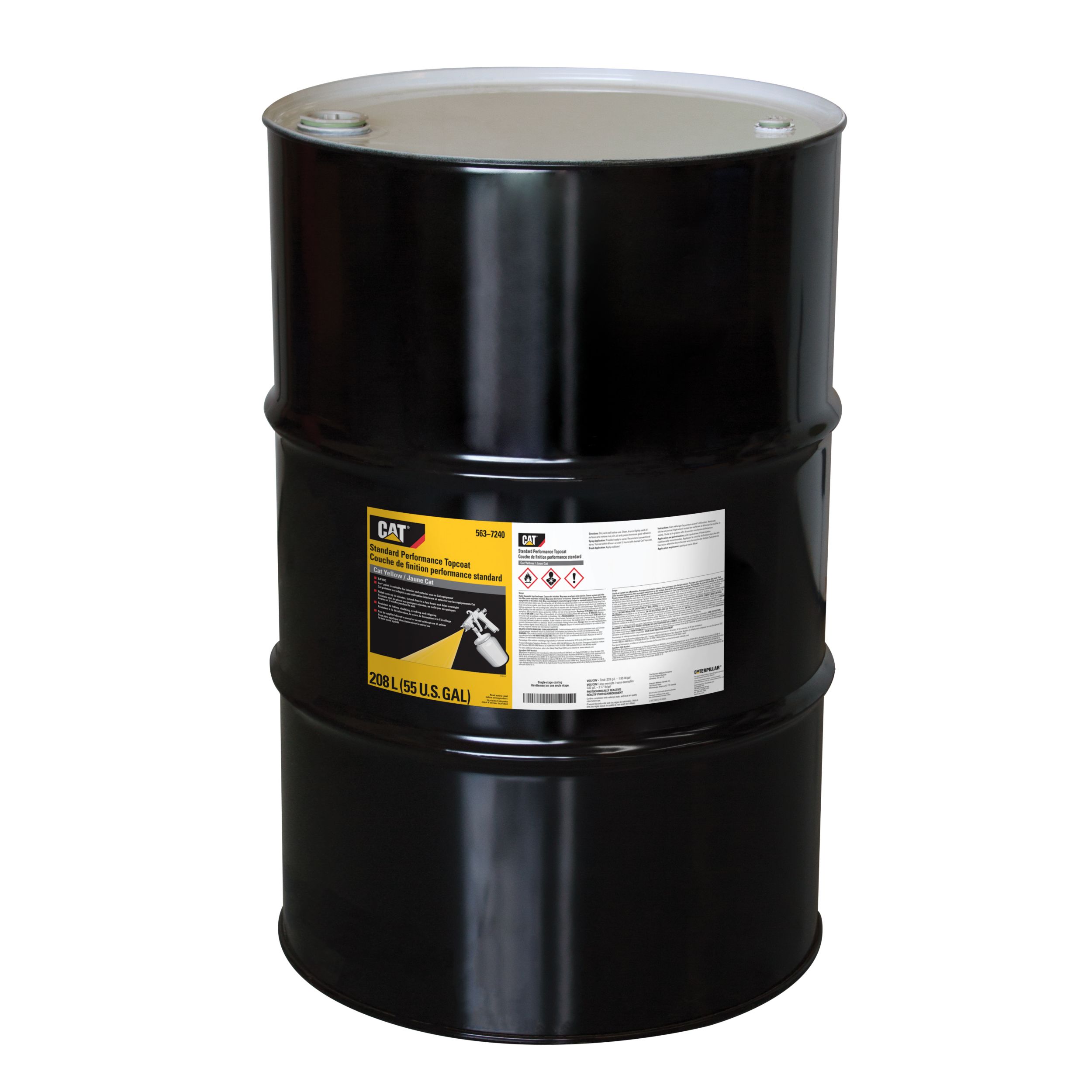 53 Gallon Drum Caterpillar Yellow Paint