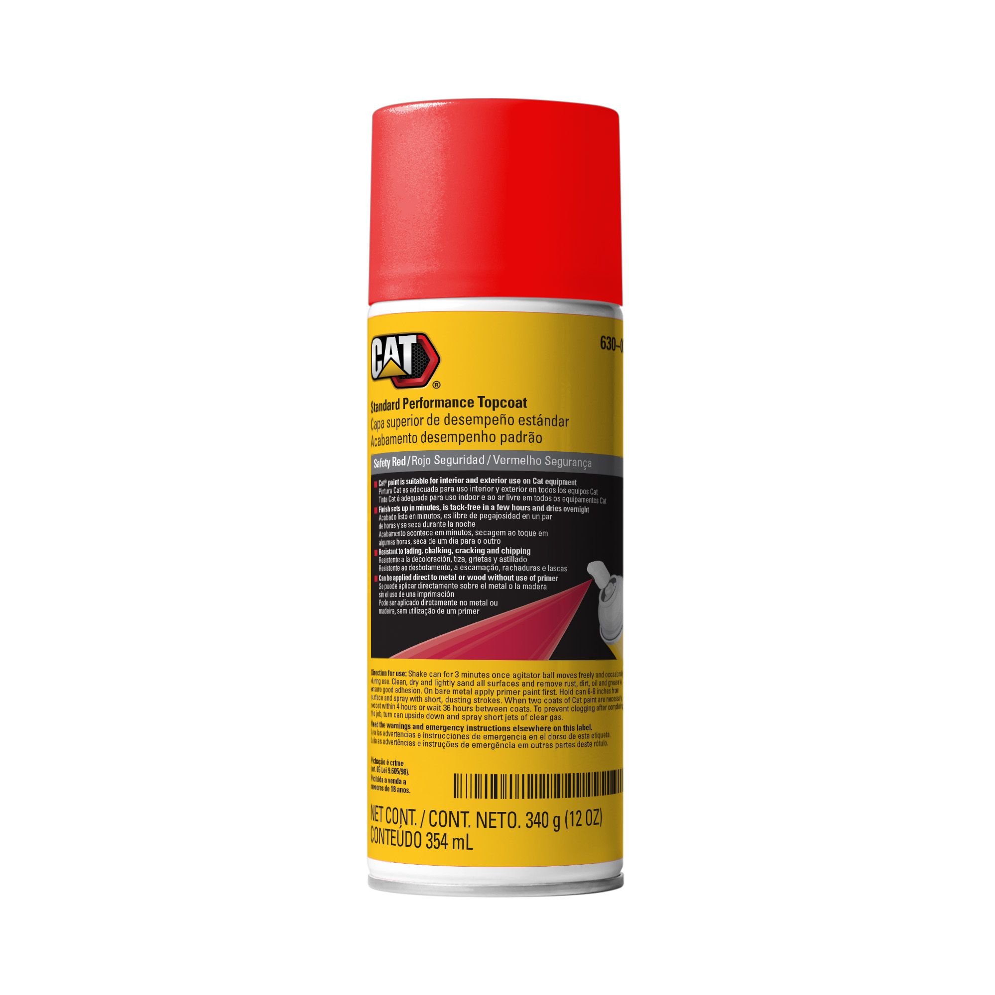 630-0786: Красная аэрозольная краска для маркировки по безопасности (355 мл)