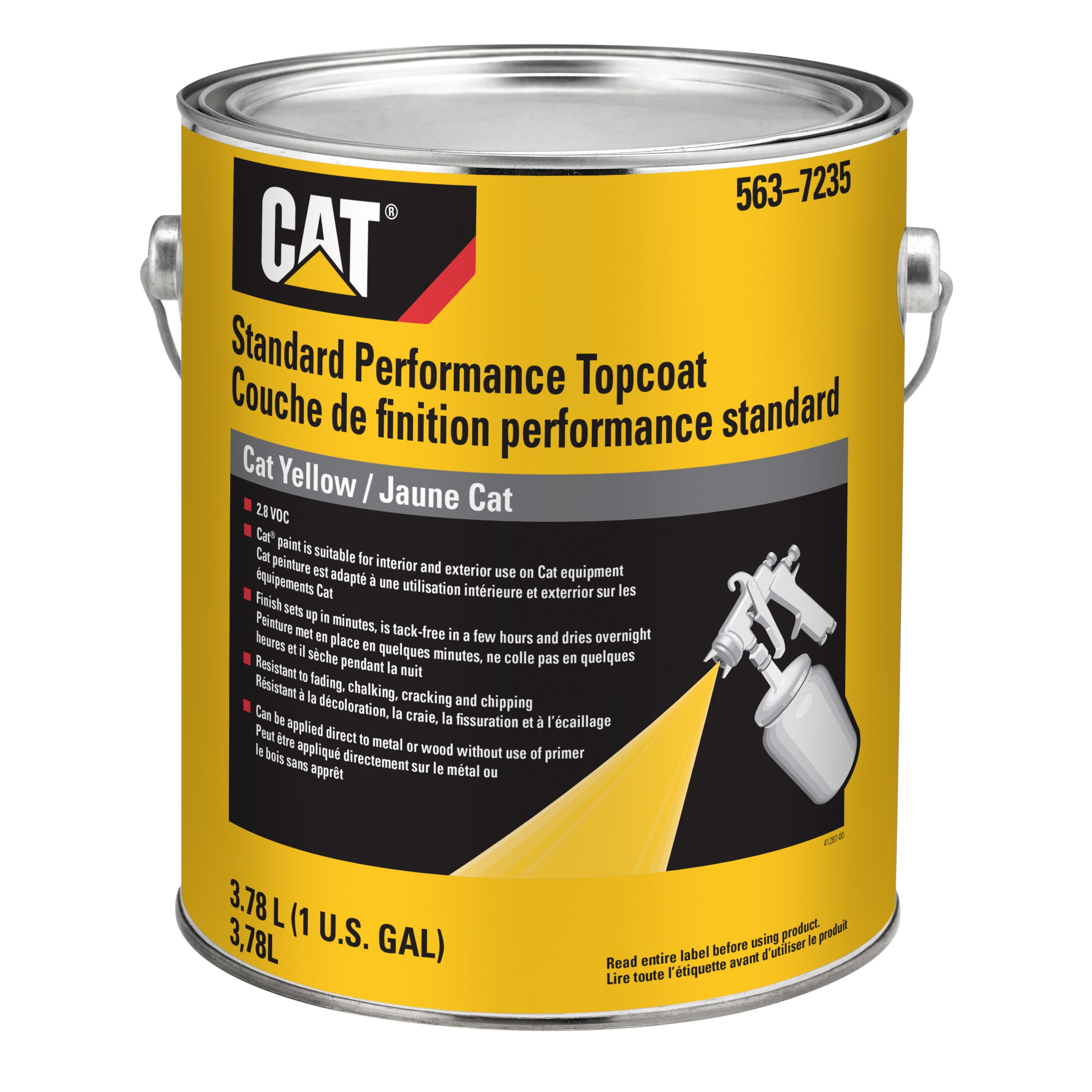 Краска — желтый цвет Cat