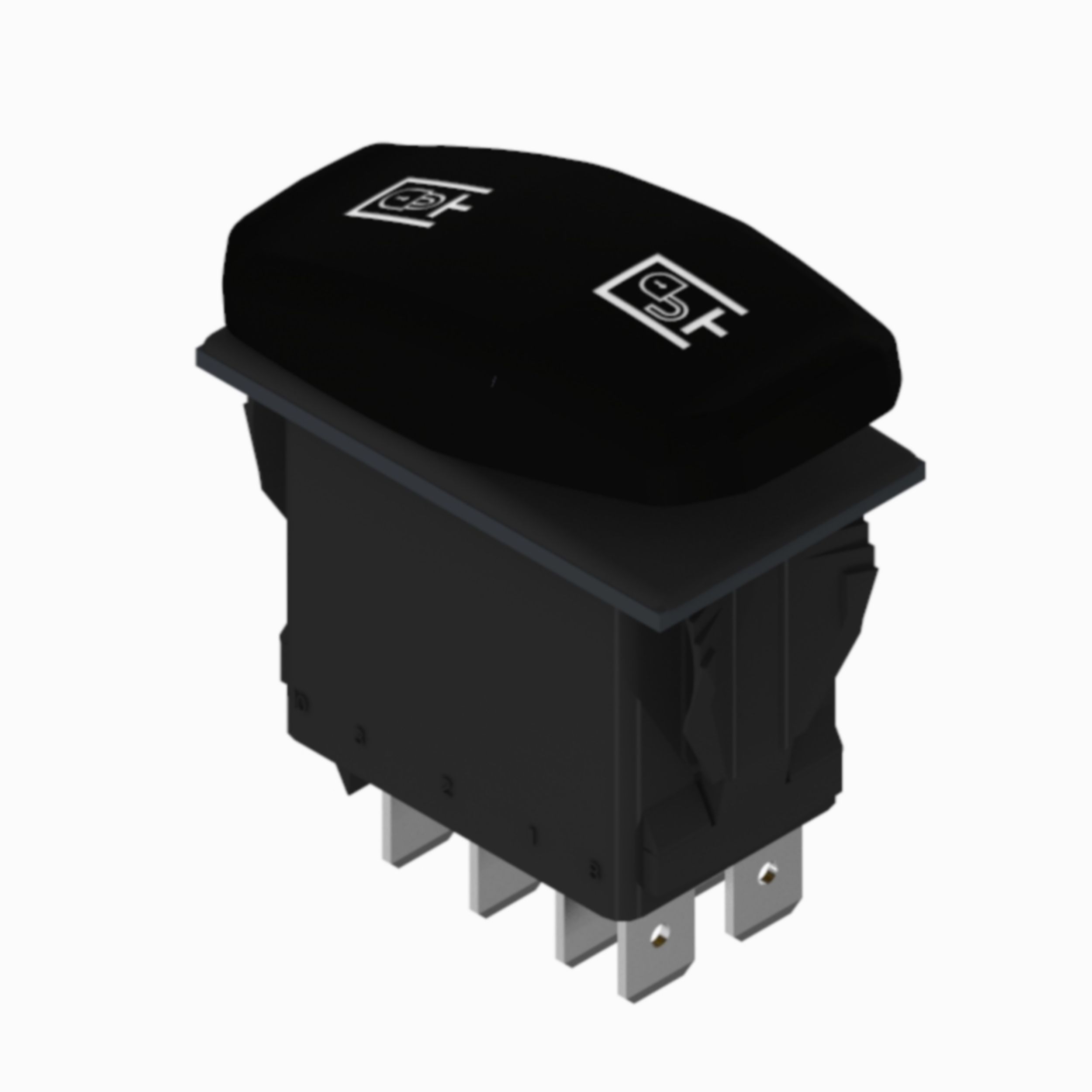 607-3652: 28 Volt Hydraulic Implement Lockout Rocker Switch