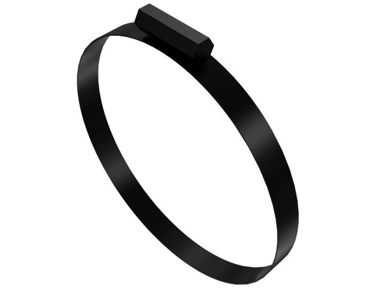 Шланговый хомут с минимальным внутренним диаметром 159,00 мм