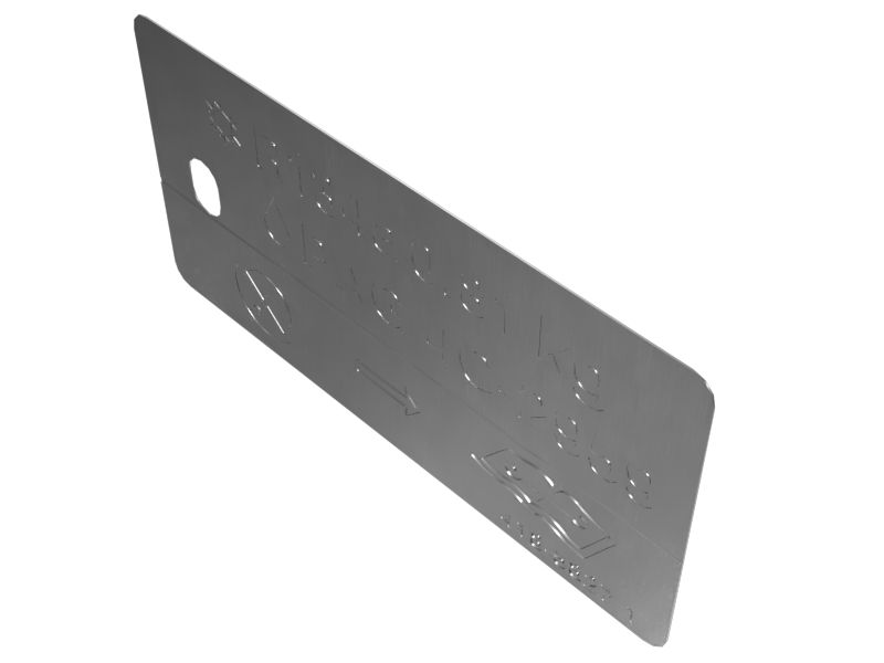 418-5827: Air Conditioner Instruction Plate