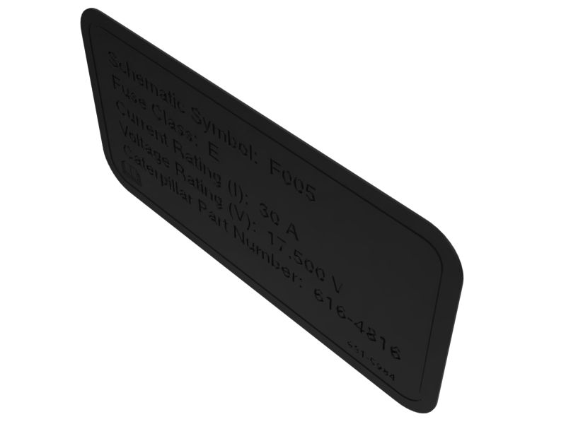 631-5984: Capacitor Fuse Identification Film