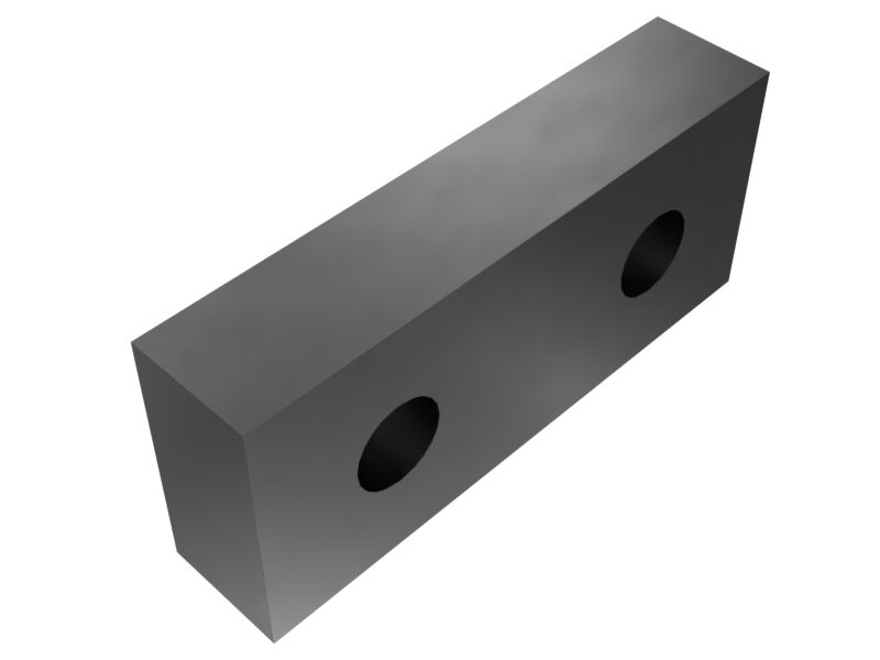 Стальной блок общей длины 95 мм