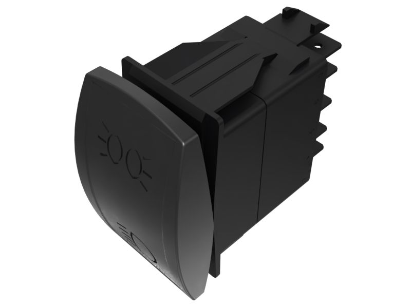 Двухполюсный кулисный переключатель освещения