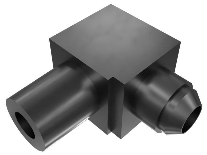 Переходной коленчатый патрубок жидкостной системы с углом 90°