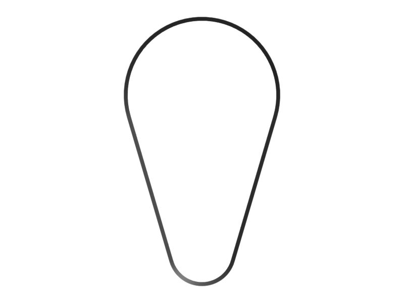 Клиновые зубчатые ремни (набор из 3 шт.)