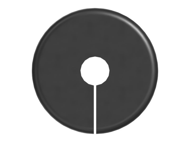 Резиновая втулка с круглым фланцем с внутренним диаметром 6 мм