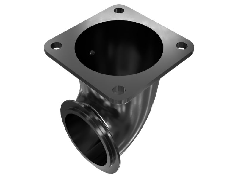 Коленчатый патрубок на выпуске турбокомпрессора