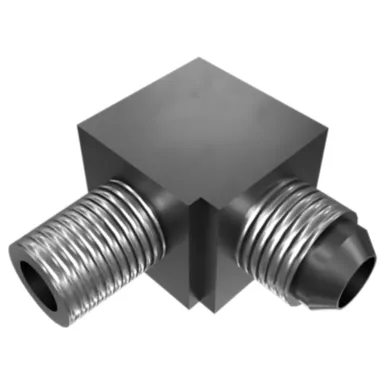 032-1268: 9/16-18, 1/4-18 NPTF gjenget 90° albueadapter