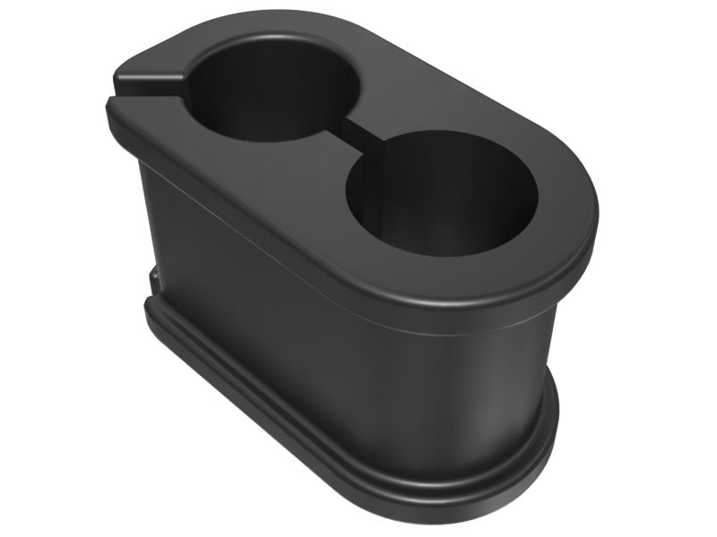 275-1444: Резиновая втулка для гидравлической линии с двумя отверстиями