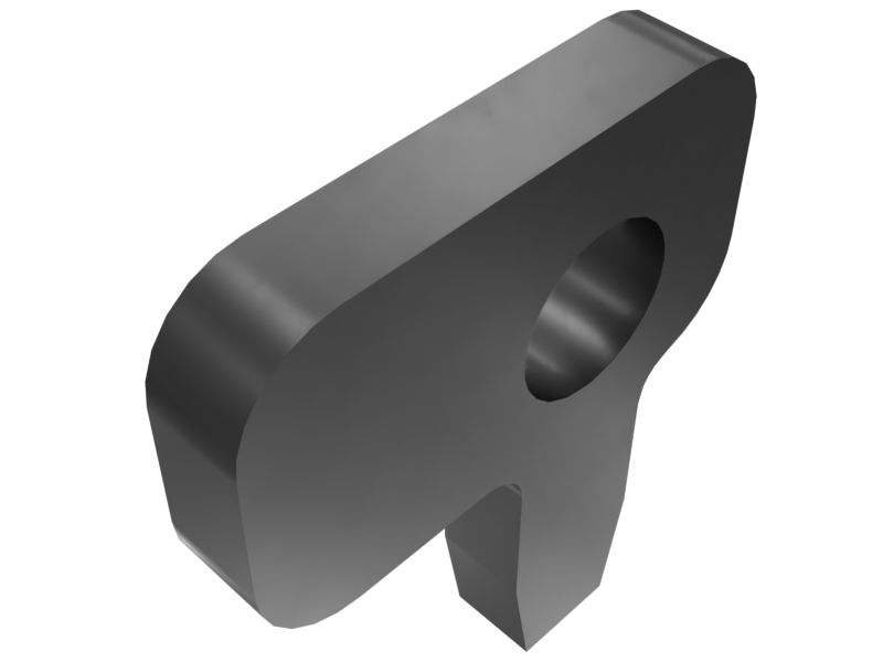 Замок опоры кожуха моста, 35 мм