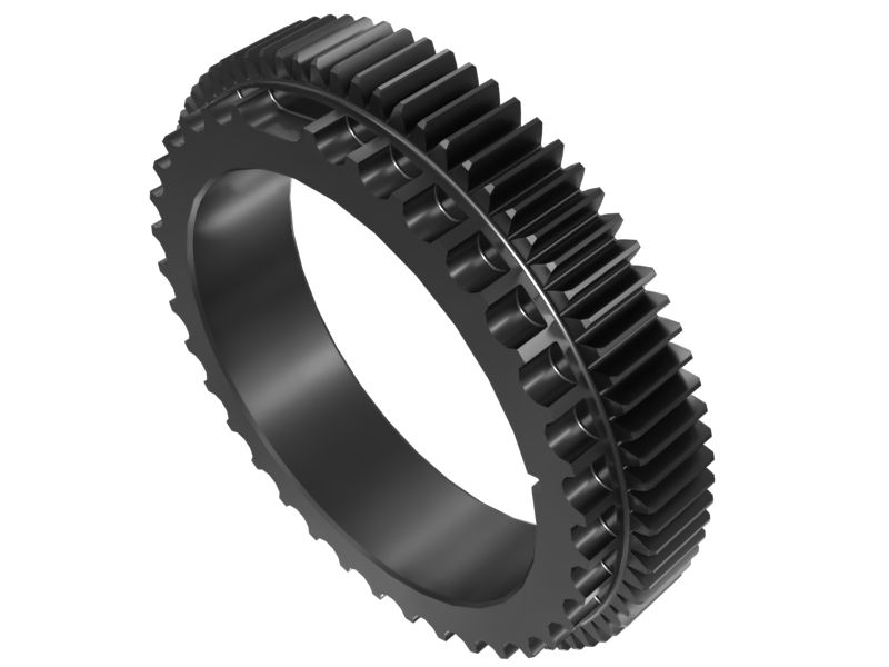 Шестерня коленчатого вала с цилиндрическим прямозубым колесом с внешним зацеплением и 80 зубьями