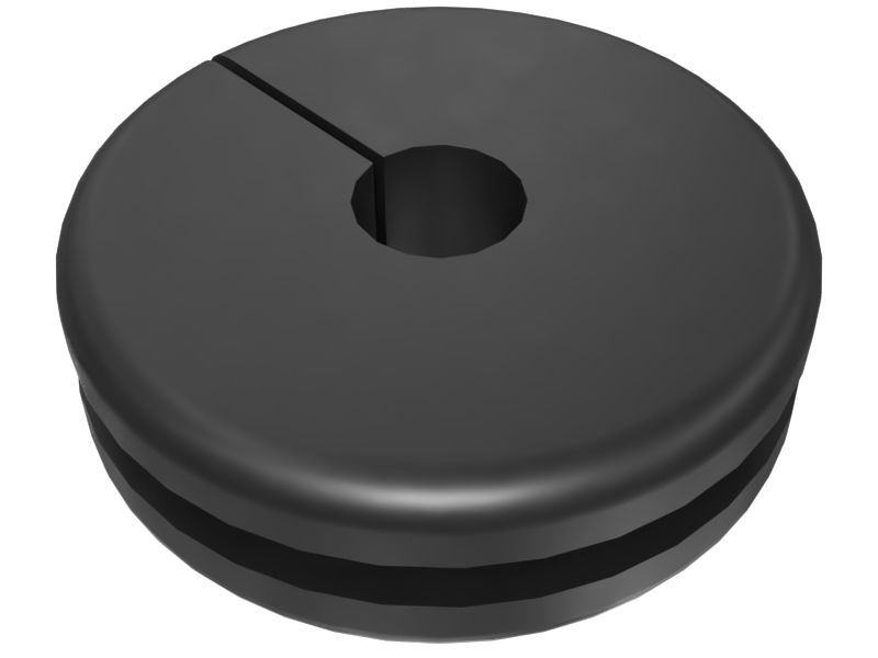 Резиновая втулка с круглым фланцем с внутренним диаметром 6 мм