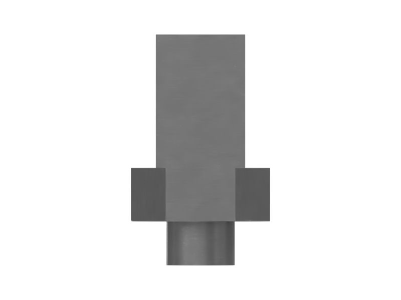 Переходной коленчатый патрубок на 90 градусов длиной 46 мм