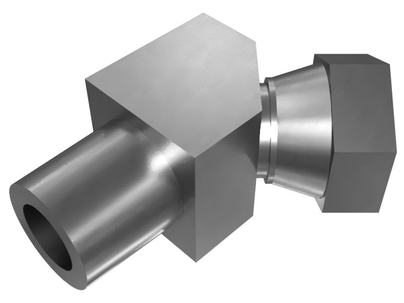 4D-3734: Коленчатый патрубок 30 градусов для выхлопной трубы, длина 33,50 мм