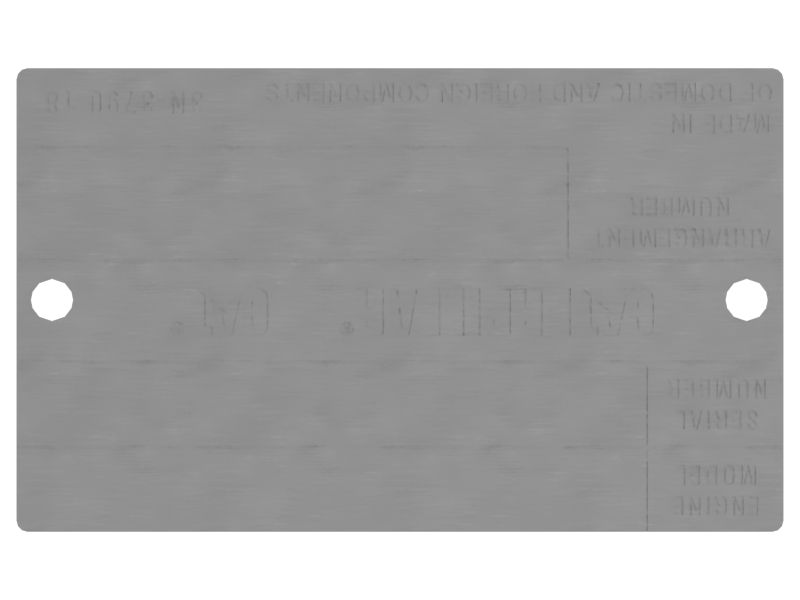 Табличка с серийным номером, длина 63 мм