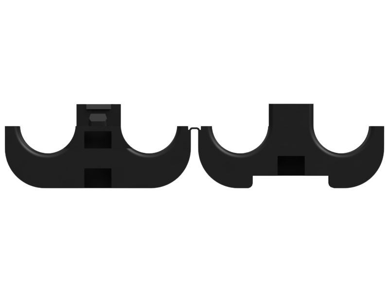 Зажим двойной трубы с минимальным внутренним диаметром 24,50 мм