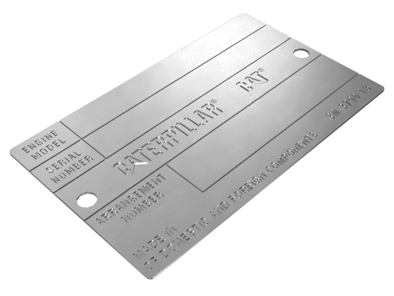 Табличка с серийным номером, длина 63 мм